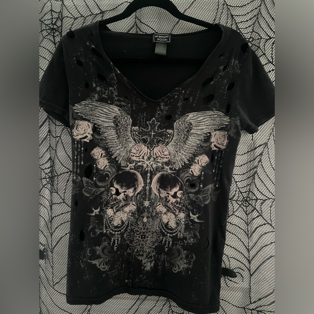 Distressed Graphic Top